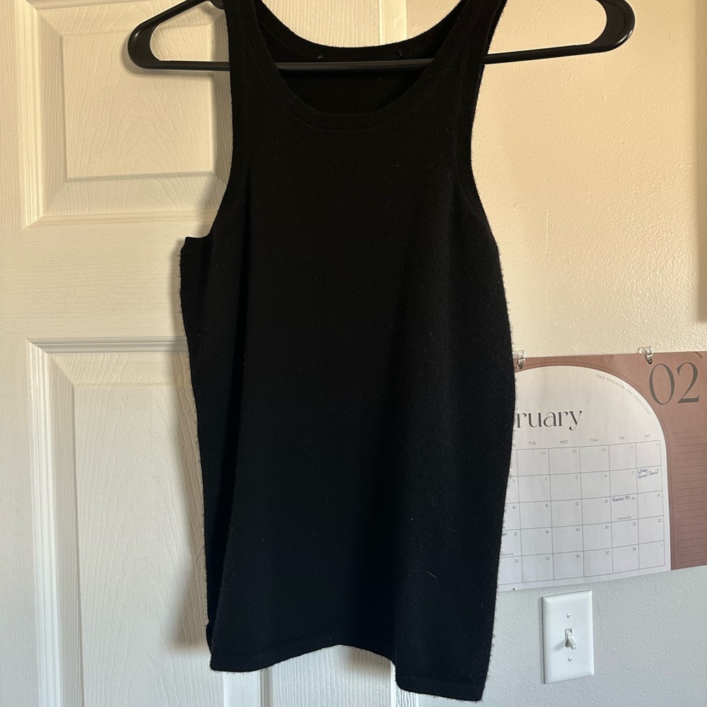 Classic Black Tank Top Cashmere
